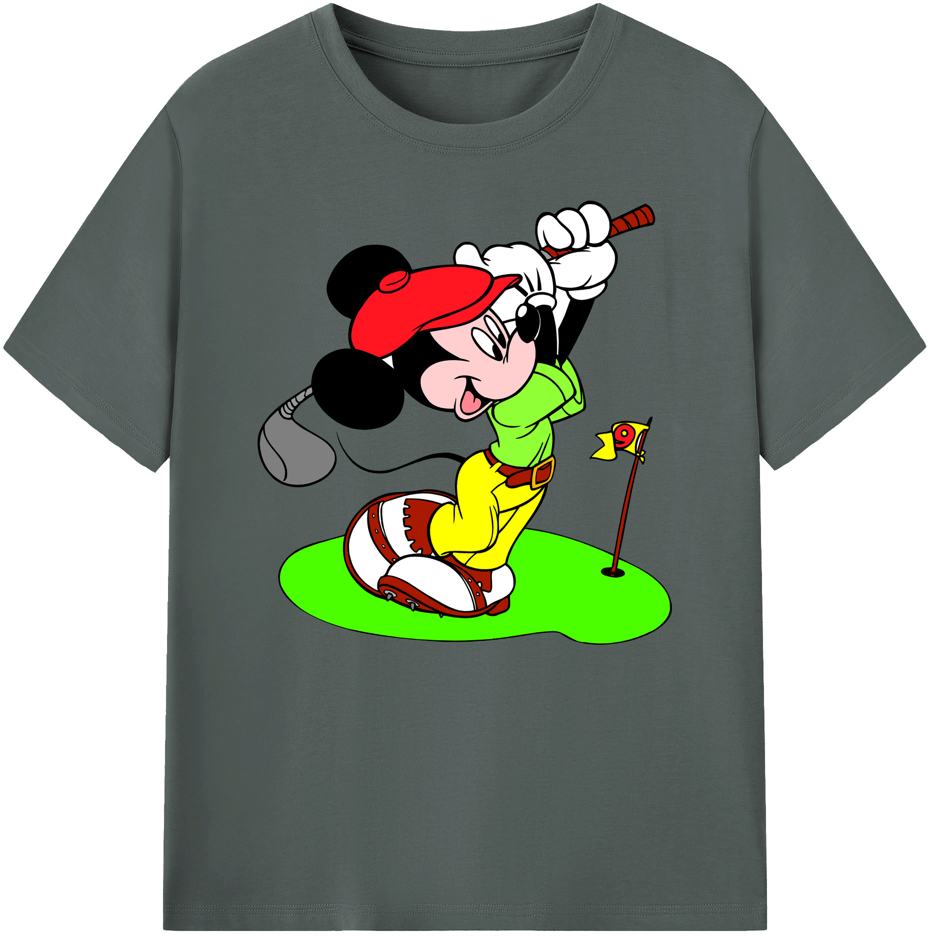 ミッキーマウス Mickey Mouse 綿100％ メンズ半袖Tシャツ｜肌触りやわらか＆通気性